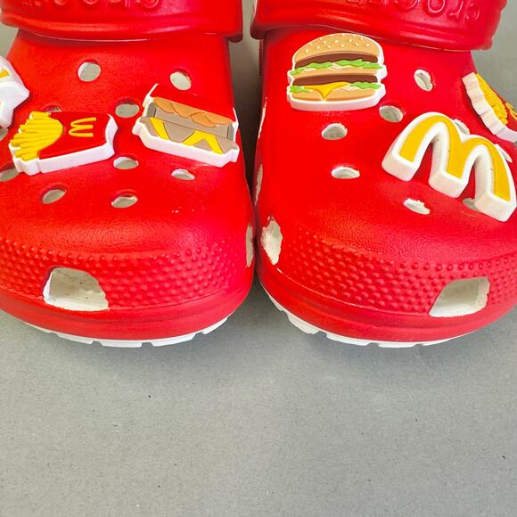 CROCS McDonald's Classic Clog French Fry with jibbitz Women's Size 7 mens size 5 - Picture 14 of 16